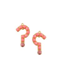 Stella McCartney | Pink Question Mark Earrings | Lyst