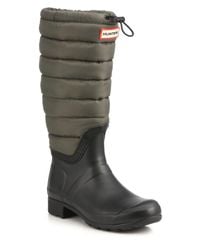 Hunter | Green Original Quilted Rain Boots | Lyst