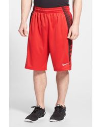 red and black nike basketball shorts