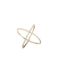 EF Collection | Yellow White Diamond X Ring | Lyst