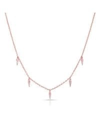 Anne Sisteron - Metallic 14kt Rose Gold Diamond Sistine Spike Necklace - Lyst