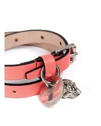 Alexander McQueen | Pink Double Wrap Leather Bracelet | Lyst