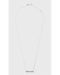 Loren Stewart | Metallic Four Diamond Baby Bar Necklace | Lyst