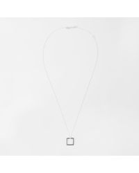 Paul Smith | Metallic Sterling Silver Square Necklace | Lyst