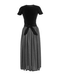 Martin Grant | Black Midi Dress With Belt | Lyst