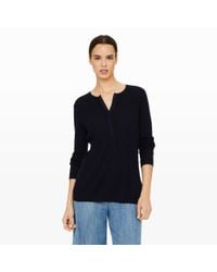 Club Monaco | Blue Janna Cashmere Henley | Lyst