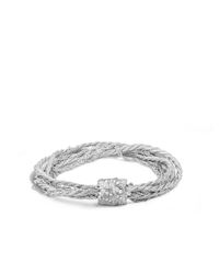 John Hardy | Metallic Medium Multi - Strand Bracelet With Diamond | Lyst