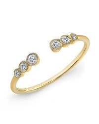 Anne Sisteron - 14kt Yellow Gold Open Bezel Set Diamond Ring - Lyst