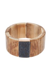 Sydney Evan | Brown Mammoth And Sapphire Cuff | Lyst