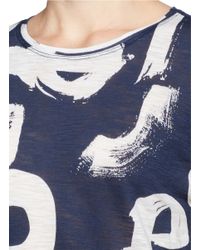 Proenza Schouler | Blue Scibble Letter Print T-Shirt | Lyst