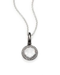 Ippolita | Metallic Clear Quartz, Diamond & Blackened Sterling Silver Lollipop Charm | Lyst