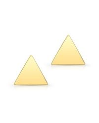 Anne Sisteron | Metallic 14kt Yellow Gold Triangle Stud Earrings | Lyst