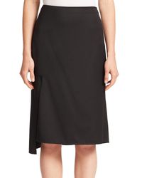 3.1 Phillip Lim | Black Broken Line Wool Skirt | Lyst
