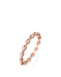 Dana Rebecca | Pink Sophia White Diamond Bead Ring | Lyst
