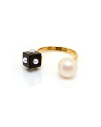 Nektar De Stagni | Metallic Pearl & Onyx Ring | Lyst