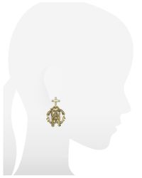 Roberto Cavalli - Metallic Rc Luxe Earrings W/pearls - Lyst