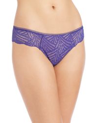 Chantelle | Blue Illusion Lace Tanga | Lyst