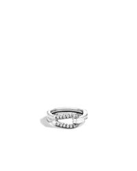 John Hardy | Metallic Bamboo Ring In Silver With Diamonds | Lyst