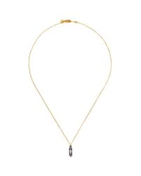 Ila & I | Metallic 'Aba' Diamond And White Sapphire Necklace | Lyst