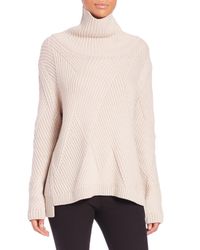 Rag & Bone | White Ribbed Turtleneck Sweater | Lyst