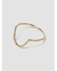 Wwake - Metallic Big Arc Ring - Lyst