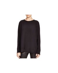 VINCE | Black Inverted Pleat Blouse | Lyst