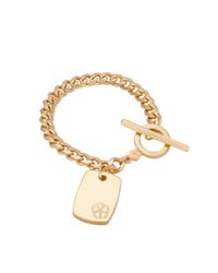 Trina Turk | Metallic Dog Tag Charm Bracelet | Lyst
