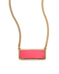 Marc By Marc Jacobs | Pink Id Plaque Necklace | Lyst