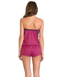 Lyst - Marc by marc jacobs Aurora Bandeau Romper in Pink in Pink