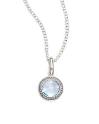 Ippolita | Blue Topaz, Diamond & Sterling Silver Lollipop Charm | Lyst