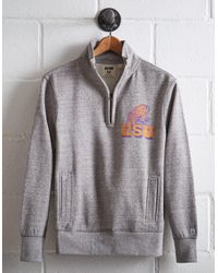 Tailgate Gray Men's Lsu Half-zip Fleece Popover for men
