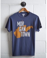 Tailgate Blue Men's Wvu Morgantown T-shirt for men