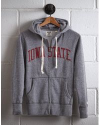 Tailgate Gray Men's Iowa State Zip Hoodie for men
