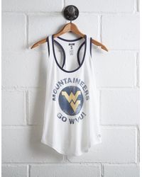 Tailgate White Women's Wvu Ringer Tank