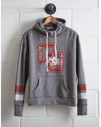 Tailgate Gray Women's Oklahoma Cowl Neck Hoodie