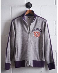 Tailgate Gray Men's Clemson Track Jacket for men