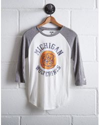 Tailgate White Women's Michigan Baseball Shirt