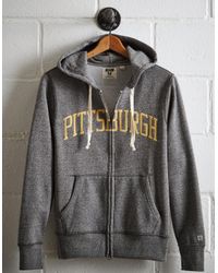 Tailgate Gray Men's Pittsburgh Zip-up Hoodie for men