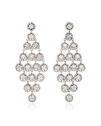 Nina Runsdorf | Metallic 18k White Gold And Diamond Earrings | Lyst