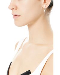 Delfina Delettrez | Metallic 18k Gold And Double Pearl Single Earring | Lyst