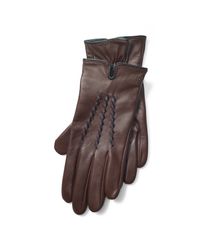 Ralph Lauren | Brown Whipstitched Leather Gloves | Lyst