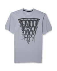 Nike Basketball Net Graphic Tshirt in Gray for Men | Lyst
