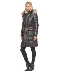 Marc New York | Black Adrianne Quilted Parka Jacket | Lyst
