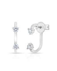 Anne Sisteron - Multicolor 14kt White Gold Diamond Demi Earrings - Lyst