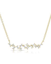 Anne Sisteron - Metallic 14kt Yellow Gold Diamond Jagged Bar Necklace - Lyst