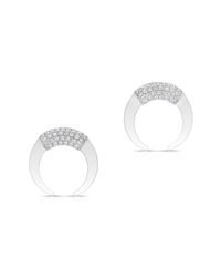 Anne Sisteron - 14kt White Gold Diamond Mini Taureau Stud Earrings - Lyst