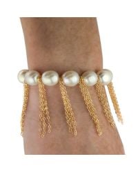Anne Sisteron - Brown White Pearl Bracelet With Yellow Gold - Lyst