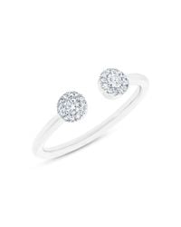 Anne Sisteron - 14kt White Gold Diamond Open Sally Ring - Lyst