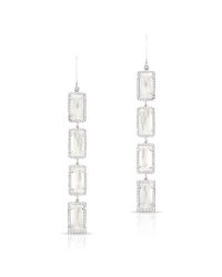 Anne Sisteron | 14kt White Gold Mother Of Pearl Diamond Rectangle Drops Earrings | Lyst