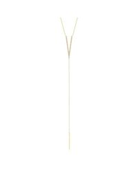 Anne Sisteron | Metallic 14kt Yellow Gold Diamond V Drops Chain Lariat Necklace | Lyst